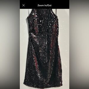 Haute Monde Elegant Black Sequin Dress